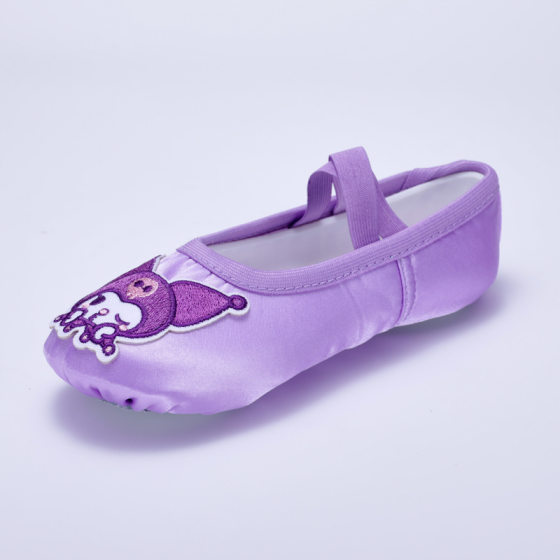 Cartoon Children's Dance Shoes Cute Satin Purple Ballet Dance Shoes Children Girls Kindergarten Baby Practice Shoes