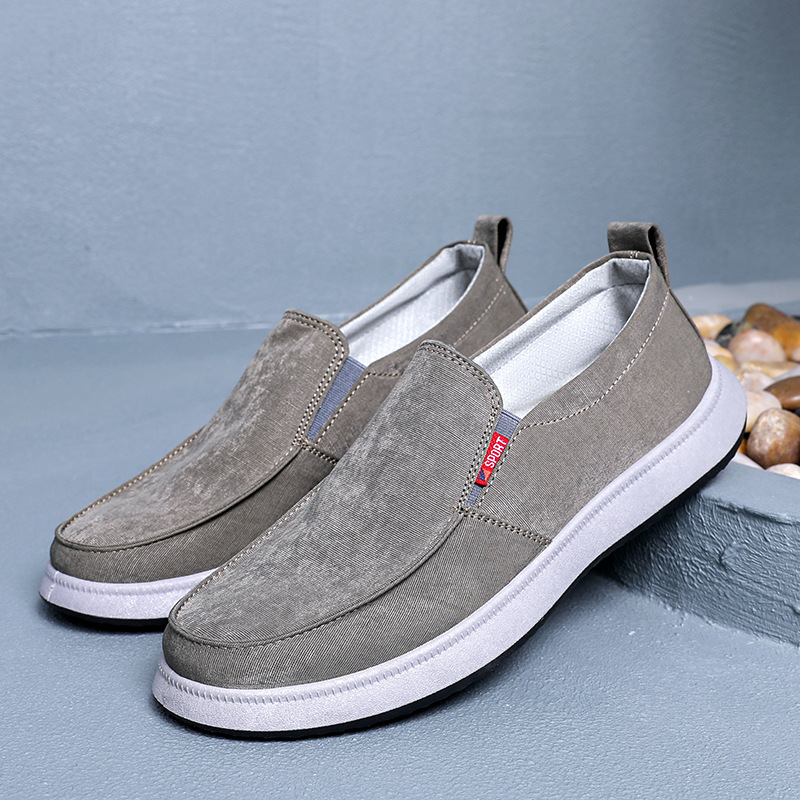 Men's slip-on canvas shoes sports casual Korean fashion breathable non-slip casual old Beijing men's cloth shoes