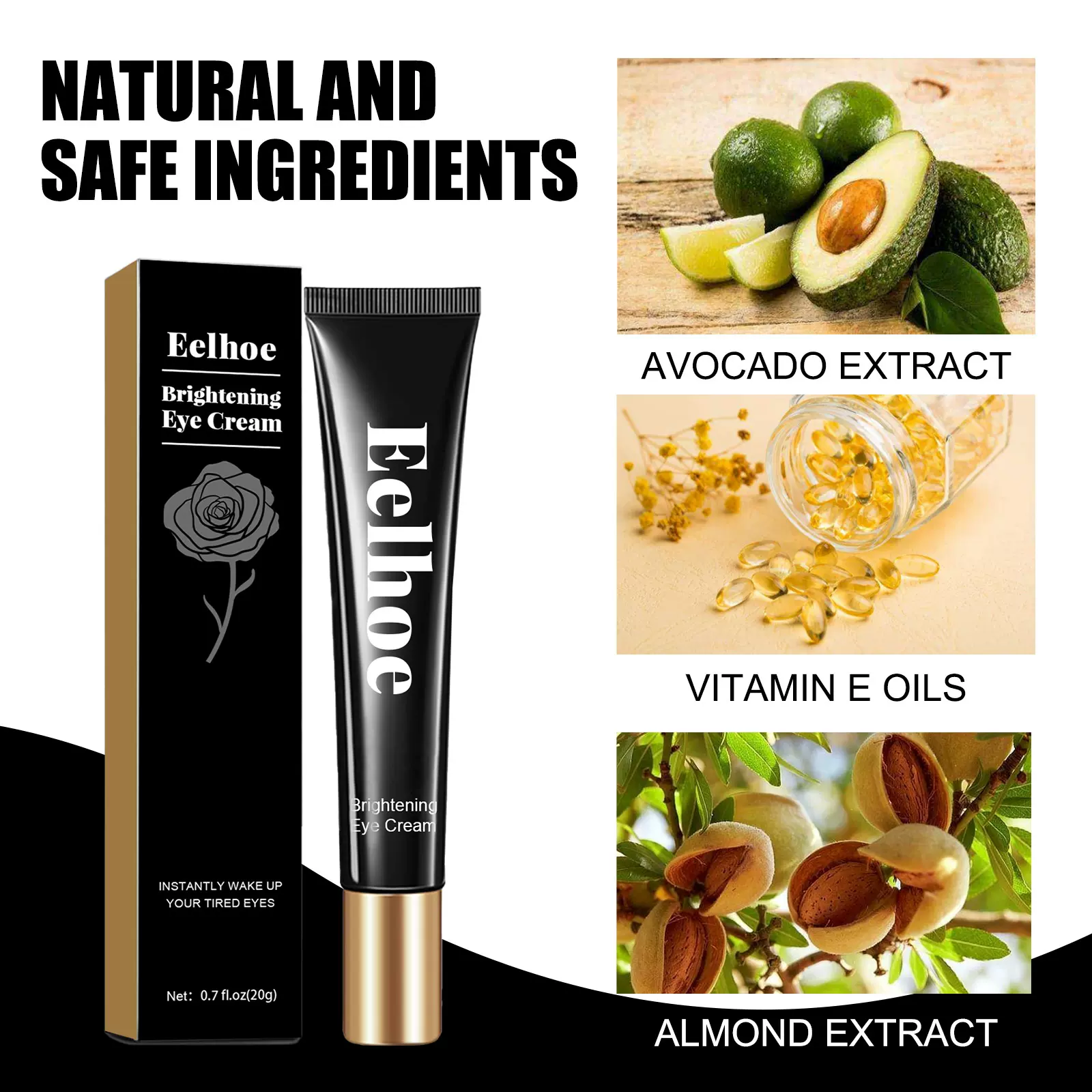 EELHOE 眼部护理霜 虾青素鱼子酱保湿护肤肌肤柔润光彩舒润眼霜