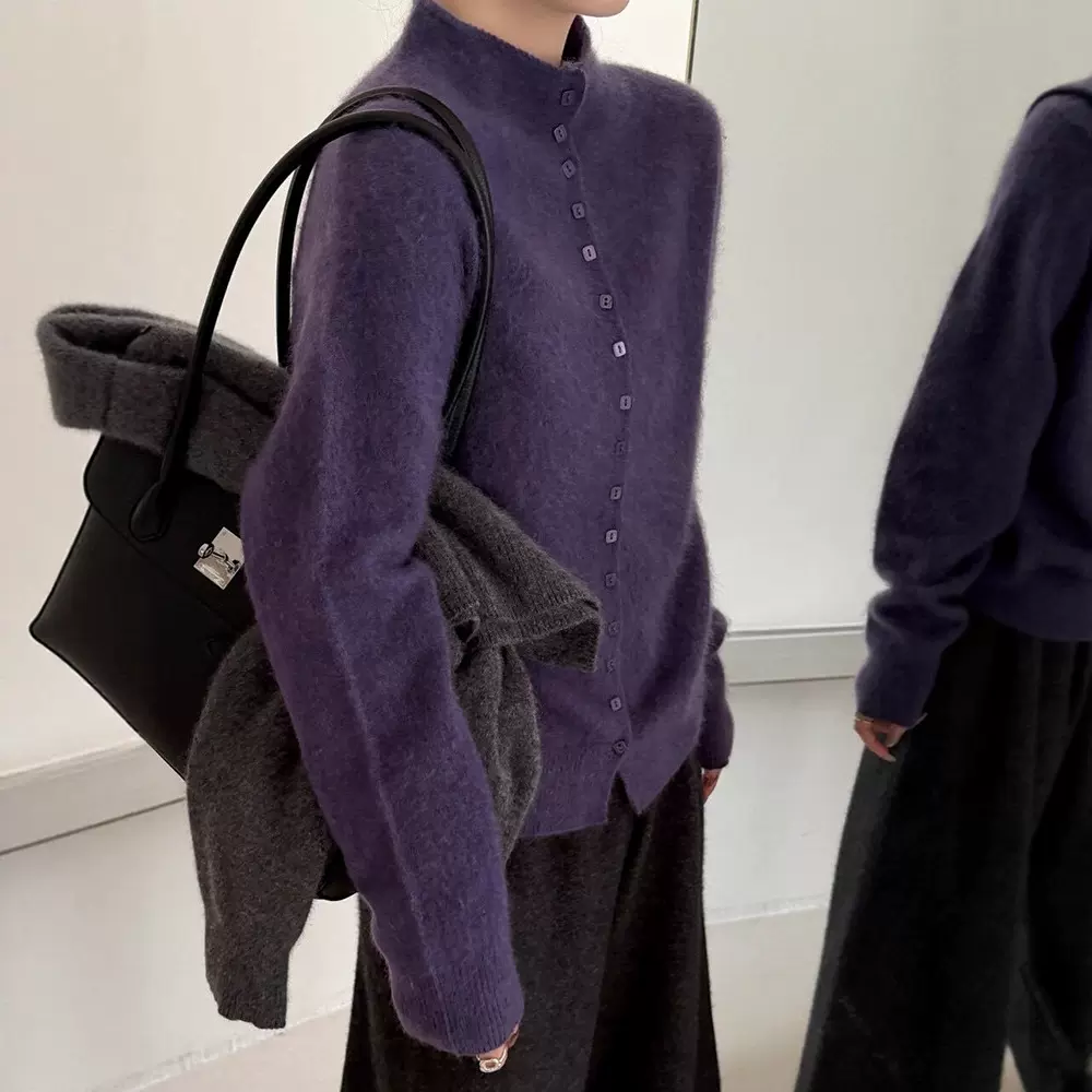 [拉绒系列]混纺羊绒羊毛毛衣女早春外套26新款女装内搭打底针织衫