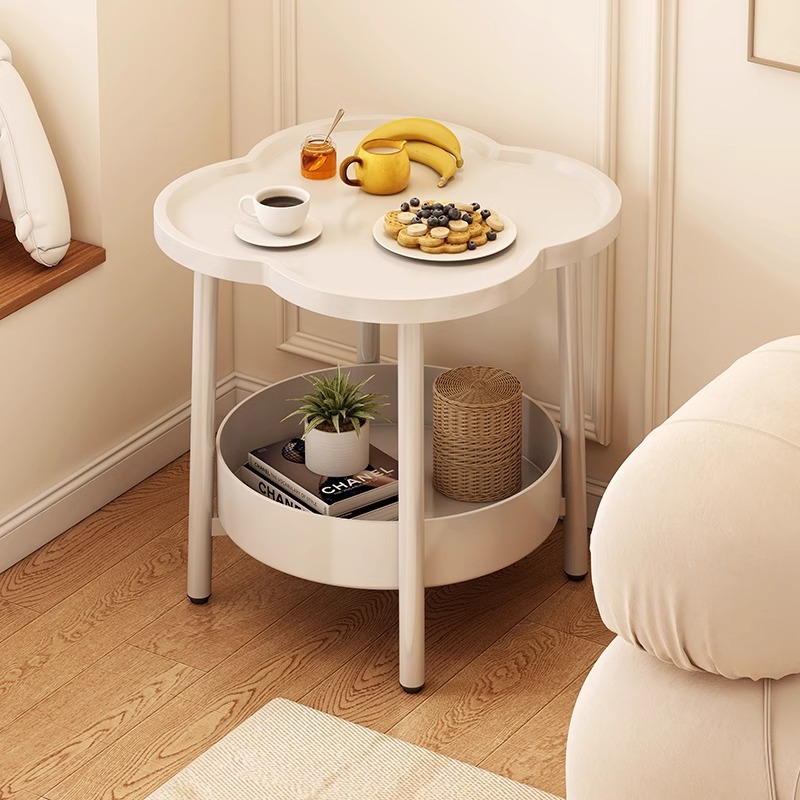 Mesa de cabecera simple y moderna dormitorio creativo junto a la cama pequeño estante de alquiler simple casa pequeña mesa