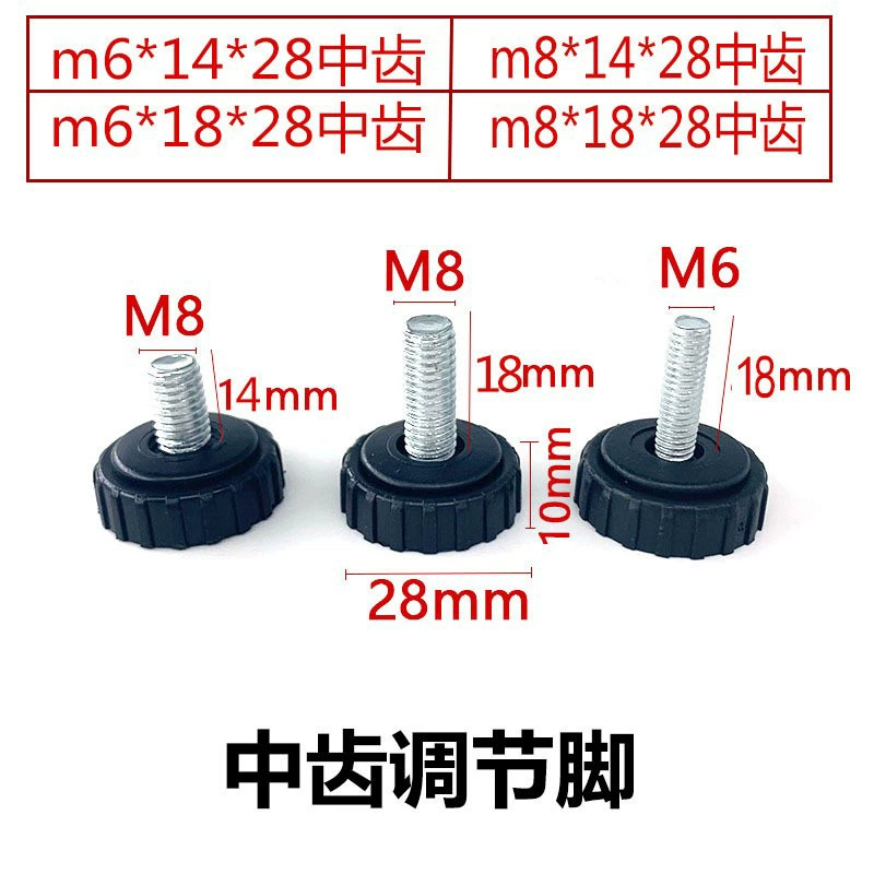 Регулируемые опоры M6/M8, диаметр 28 мм, с неправильной резьбой, для мебели, кофейных столиков, табуретов, регулирующие винты