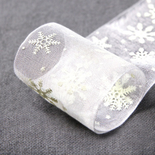 Christmas snowflake snowy yarn with webbing biscuit cake box gift box holiday packaging cable tie in stock 23 m/roll