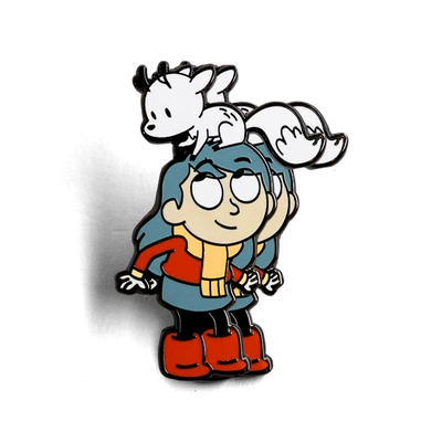 Hilda and Tewig Enamel Pins Fantasy Adventure Anime Character Merchandise Badges European and American Style Cartoon Brooches (Yaxa sancaqları) - blue-di5072104lyf