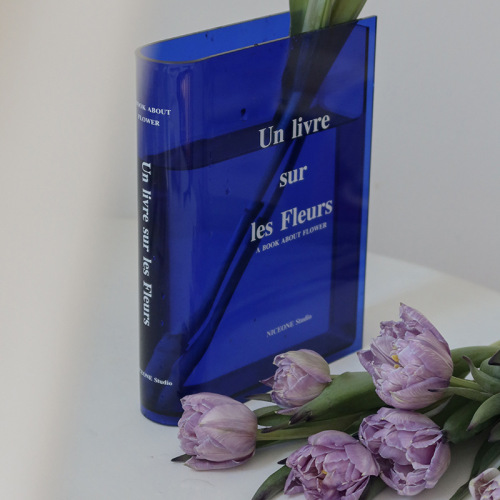 Nordic ins book acrylic vase home decoration living room home decoration book desktop decoration