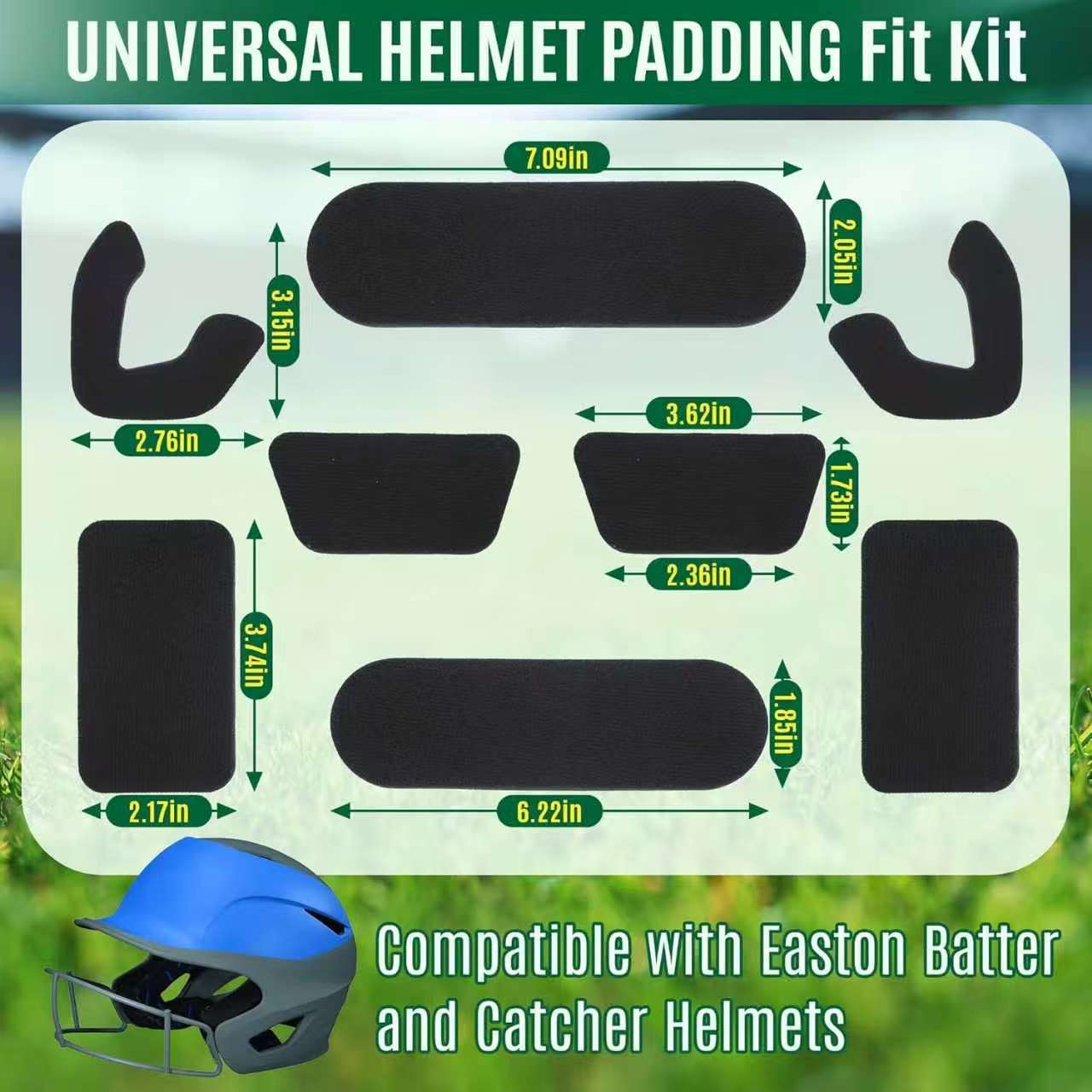 New universal helmet liner kit compatible with Easton helmets, thickened replacement pad with soft foam padding