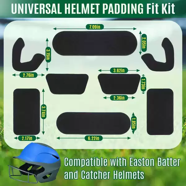 New universal helmet liner kit compatible with Easton helmets, thickened replacement pad with soft foam padding