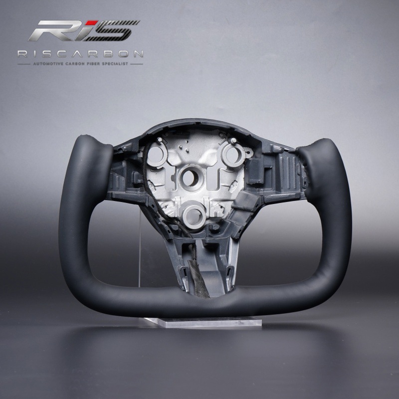 Suitable for Tesla Model 3 Model Y Black Tesla Half-Style Yoke Steering Wheel with Heating