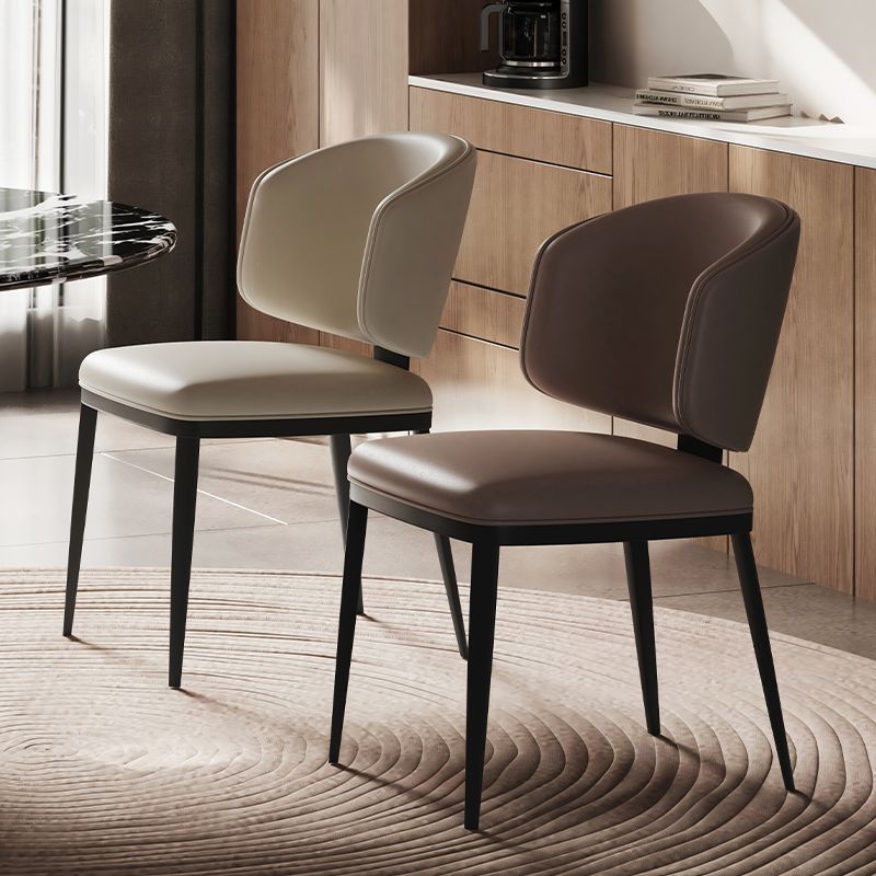 Italian Minimalist Dining Chair, Nordic Chair, Modern Simple Home Backrest Chair, Light Luxury and High-End Dining Table and Chair, Soft Bag Chair