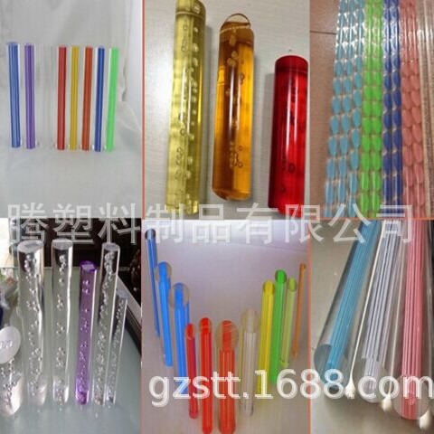 优选有机玻璃圆棒 亚克力透明棒 导光棒 气泡棒 八角棒PMMA