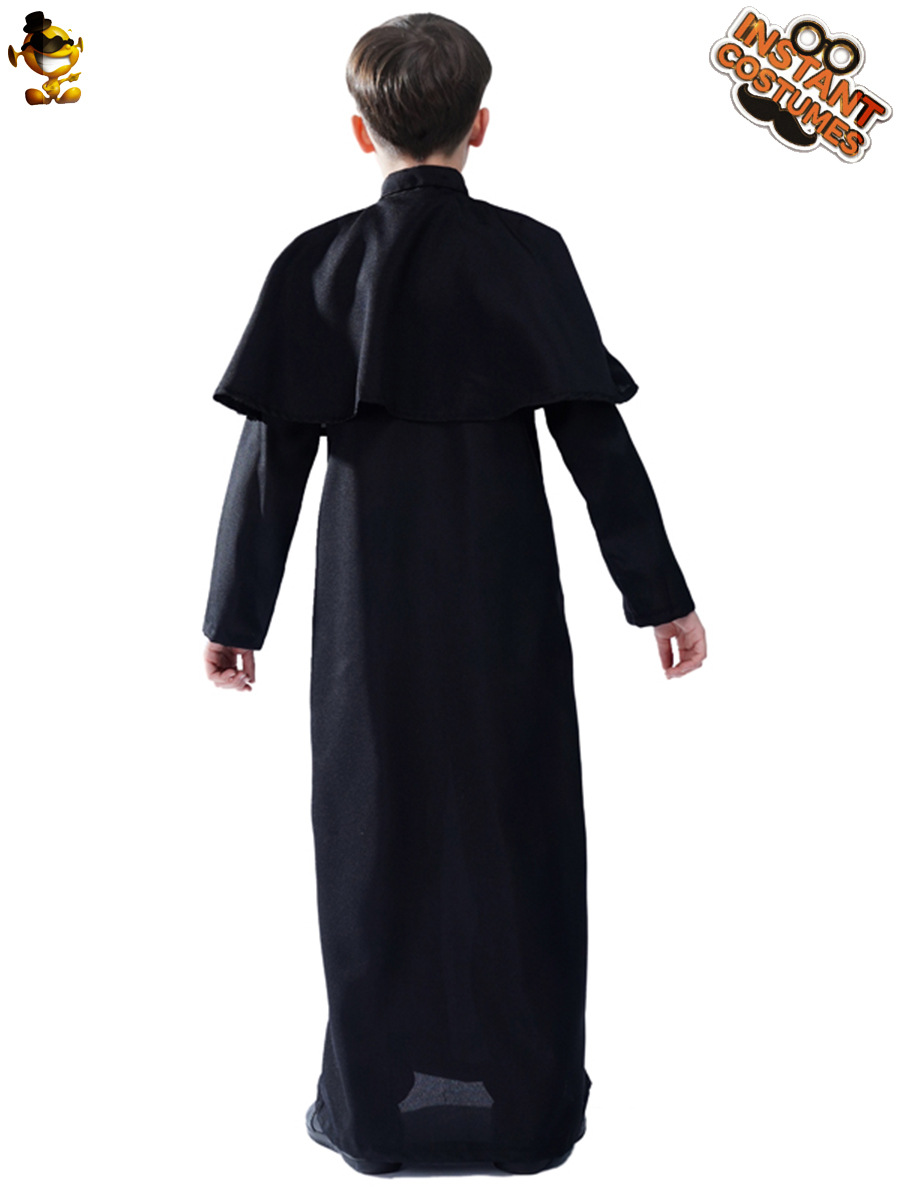 De Halloween de Los Niños macho monje sacerdote traje sacerdote juego de rol PARTIDO DE DISTRIBUCIÓN DE DISFRACES al por mayor image 3
