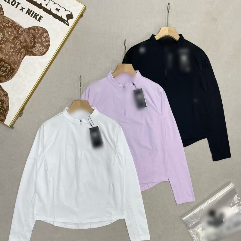 DiJia 26 Autumn New Outdoor Fashion Casual Women's Reflective Half-Zip Long Sleeve DiJia 26 Autumn New Outdoor Fashion Casual Women's Reflective Half-Zip Long Sleeve