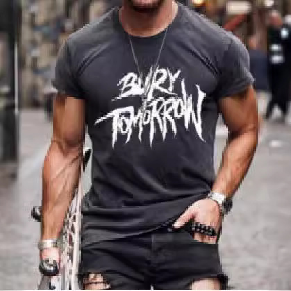 Europe and the United States cross-border T-shirt foreign trade for men's T-shirt 3D digital printing round neck short sleeve manufacturers wholesale 3D T-shirt