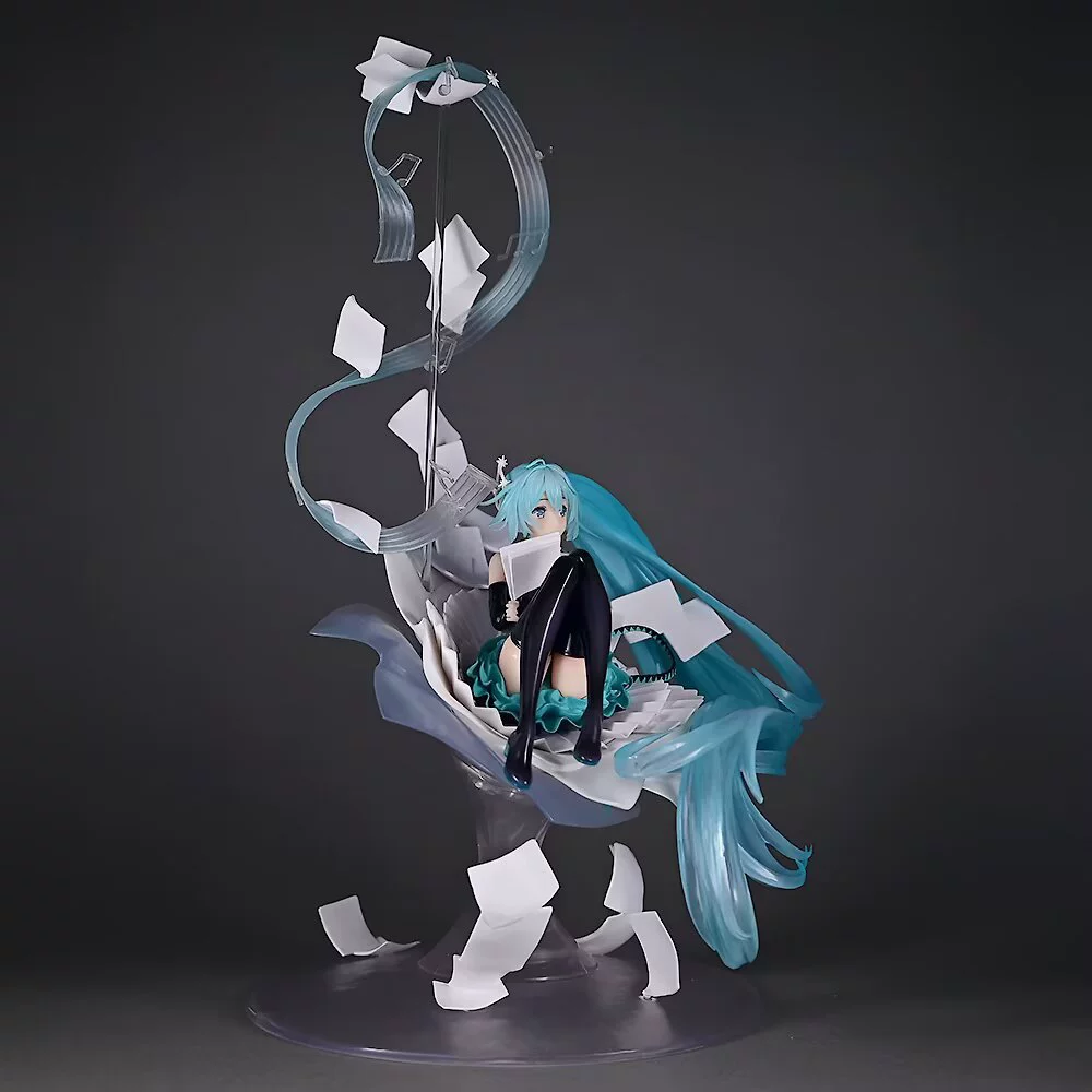 Двухмерная красивая девочка MIKU Miku Hatsune статуя сценическая оснастка настольная модель украшение в коробке