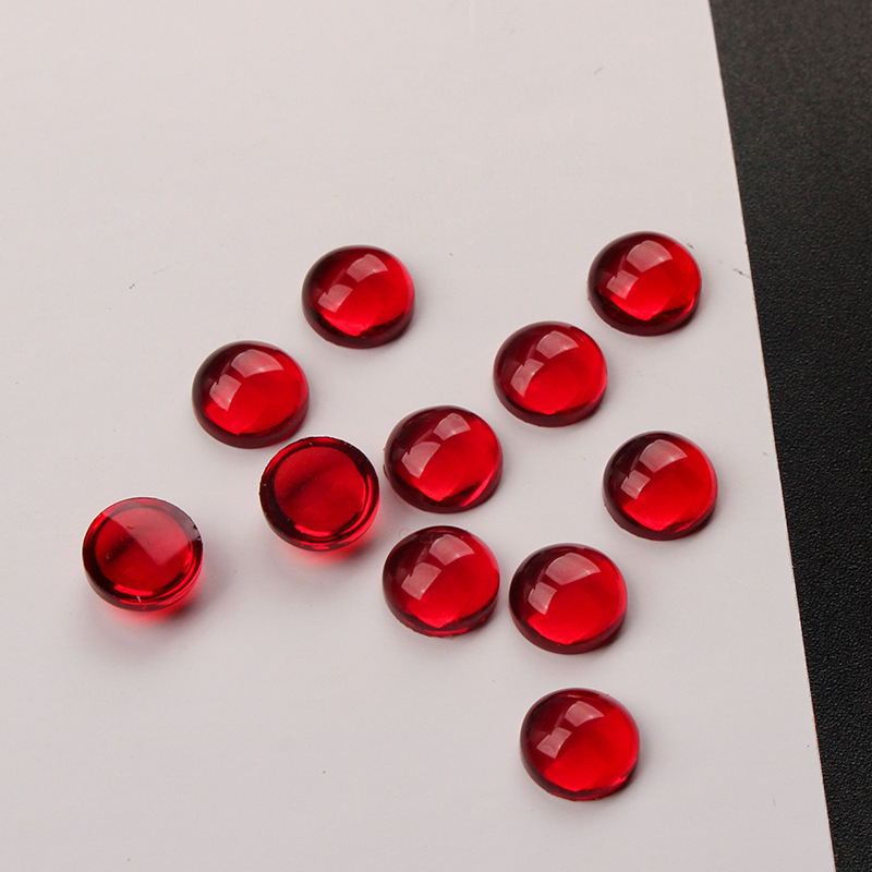 Red Imitation Red Agate Resin Cat's Eye Light Ring diy Accessories Antique Hairpin Inlaid Gem Patch Material