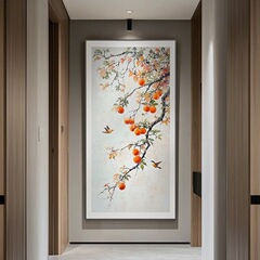 Shishi Ruyi 玄関装飾絵画玄関廊下通路吊り絵画新しい中国風のリビングルーム正面玄関スプレー塗装壁画