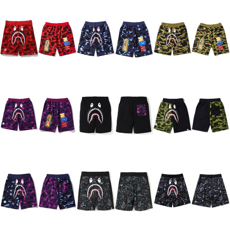 Cross-Border In-Stock Instant Delivery Bape Shark Camouflage Youth Casual Versatile Shorts Men's Pure Cotton Loose Fit Cross-Border In-Stock Instant Delivery Bape Shark Camouflage Youth Casual Versatile Shorts Men's Pure Cotton Loose Fit