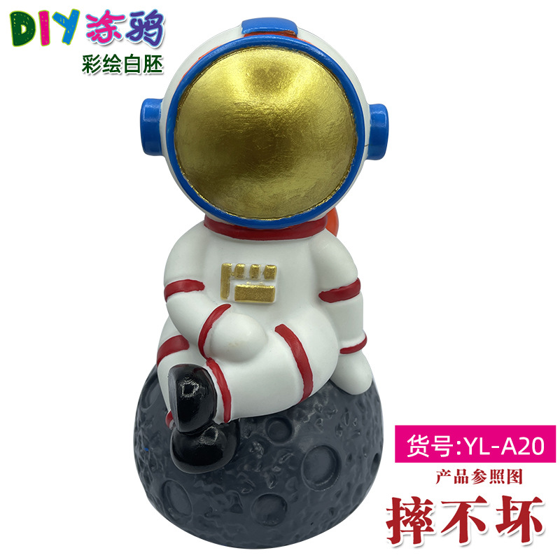 Gran vinilo yeso muñeca embrión blanco al por mayor puntada alcancía gran puntada artesanal DIY colorear blanco