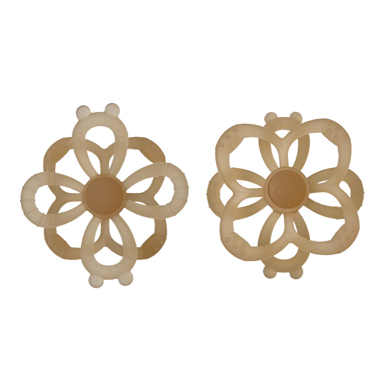 Manhattan silicona pétales de goma de diente para bebés hervida palillos de dientes para bebés pacificadores juguetes resistentes a la mordedura de manos goma de diente