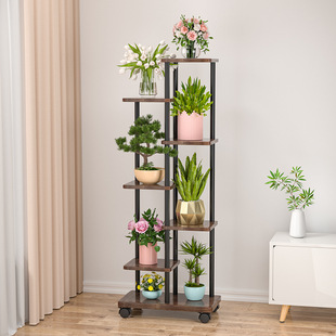 Flower Rack Indoor Home Living Room Iron Floor-Standing Multi-Layer Pothos Flower Pot Rack Balcony High Flower Rack Storage Rack