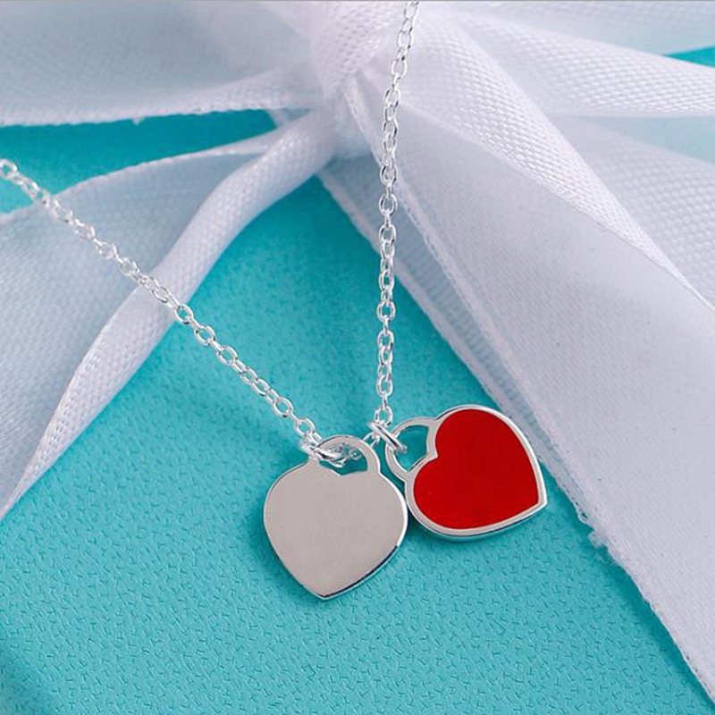 Fashion Heart Shape Copper Epoxy Pendant Necklace