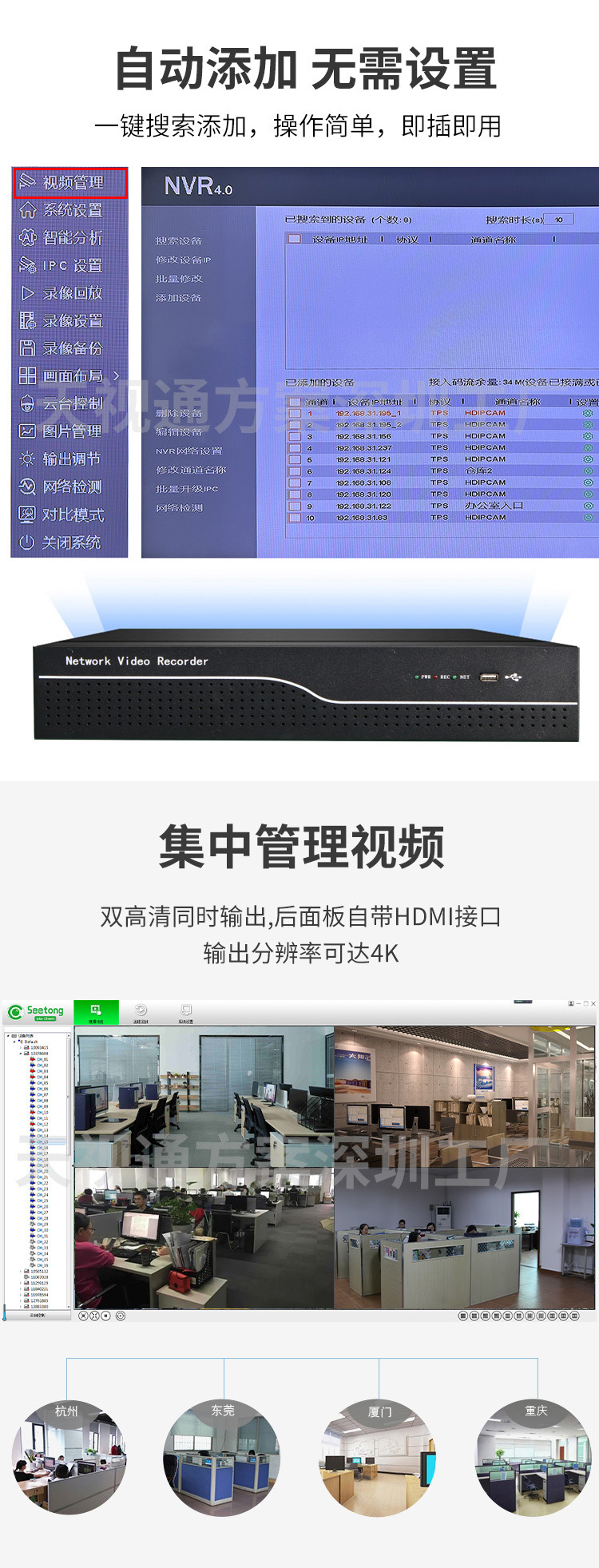 Seetong NVR 36 kanal 4 disk / 64 kanal 8 disk