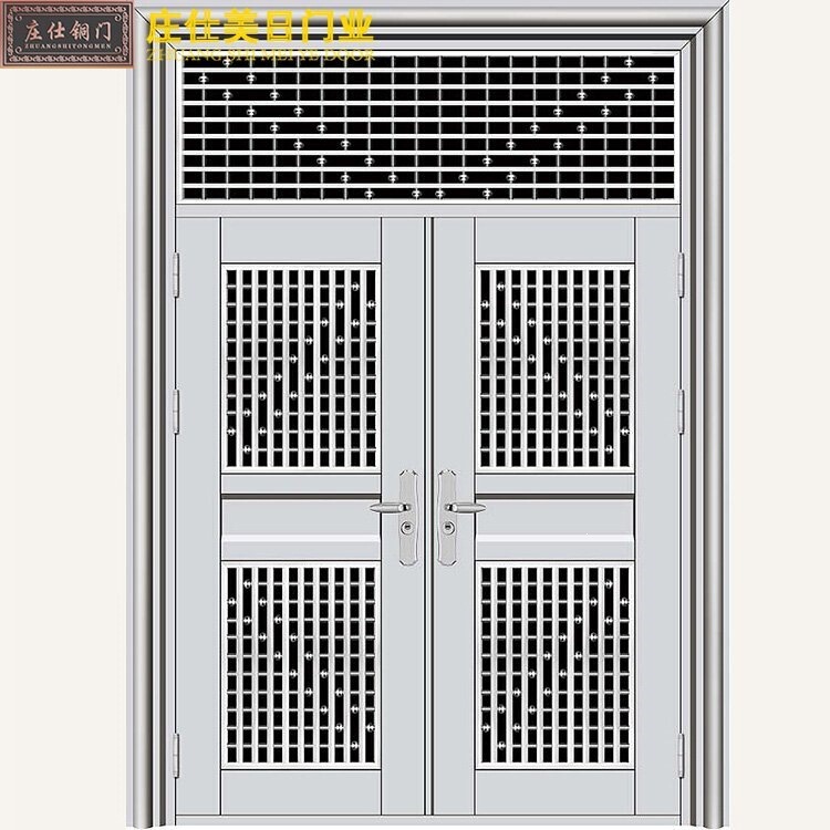 Extra-thick stainless steel main door – custom-made, non-standard, anti-theft glass double door, sandblasted steel door, white steel door Extra-thick stainless steel main door – custom-made, non-standard, anti-theft glass double door, sandblasted steel door, white steel door