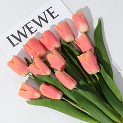 濕感保濕鬱金香手感仿真花居家酒店辦公室攝影裝飾假花廠家批發