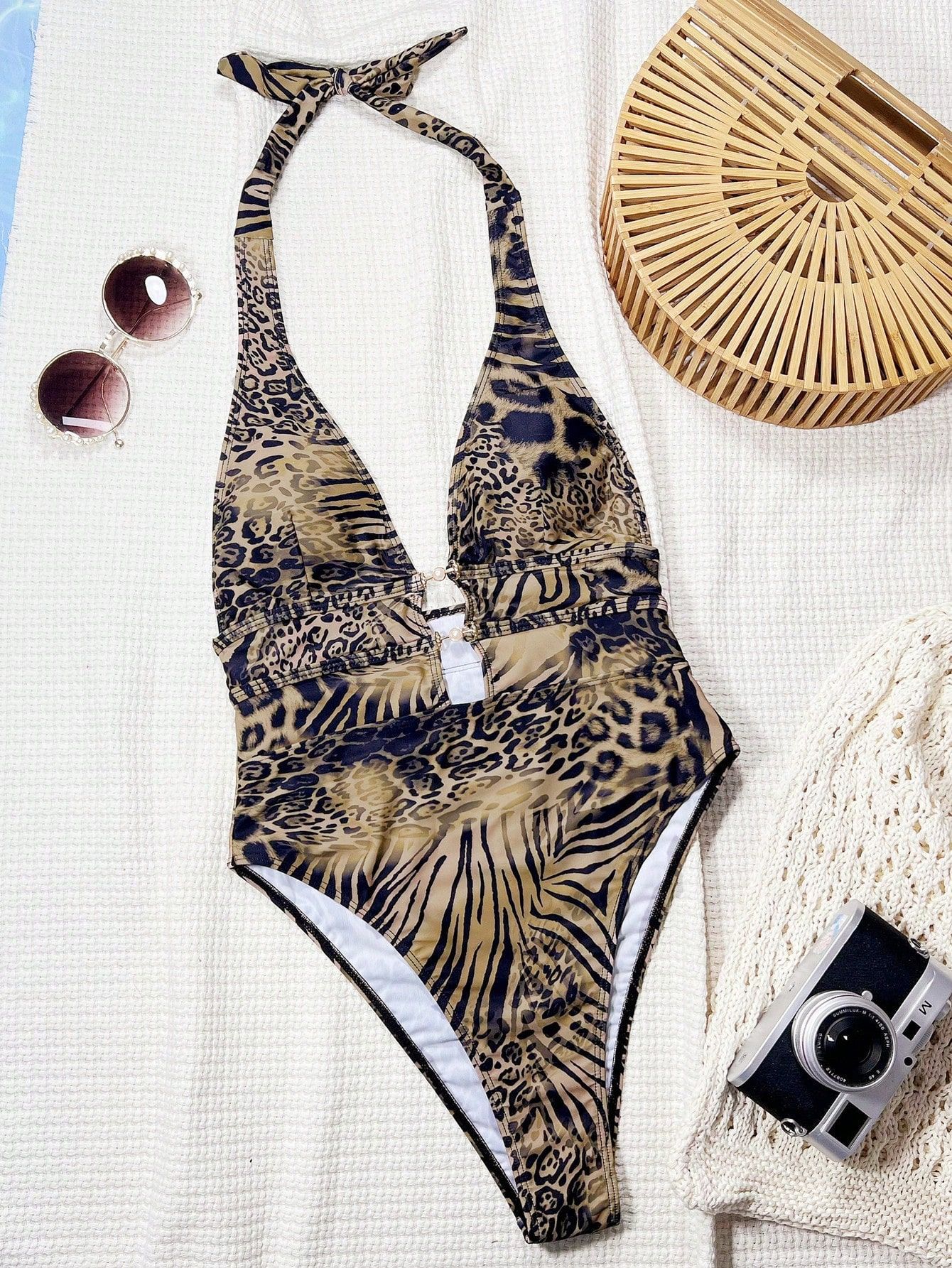 2025 New Tiger Print Sexy Two Piece Bikini European And American Style Swimsuit Direct Factory Sales_ecoleips.com