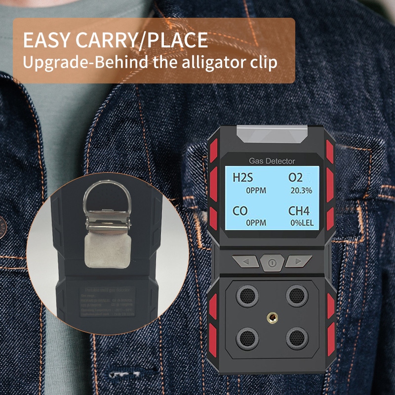 跨境速卖通四合一有毒有害气体检测仪可燃氧气一氧化碳硫化氢检测