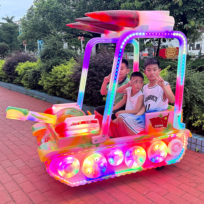 Nuevo modelo 2026 de kart luminoso para adultos, coche eléctrico de diversión para niños, coche de choque eléctrico de dos plazas para el parque.
