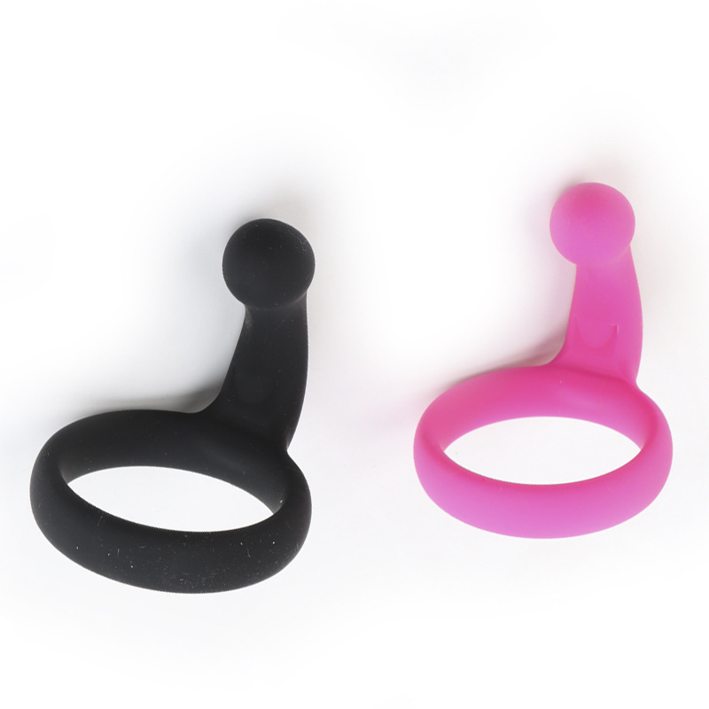 Silicone Penis Sleeve with Prostate Massager and Locking Ring, Pink — detail image 4