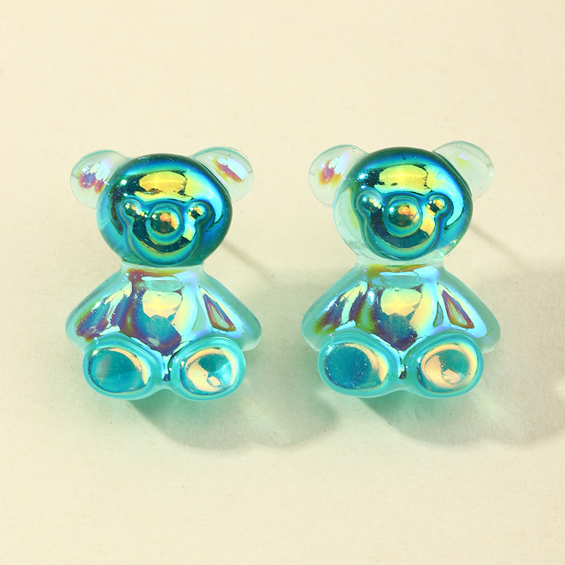 Cute Colorful Bear Earrings display picture 18