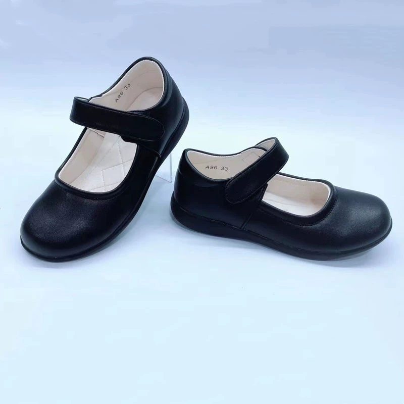 Новые весенние туфли для девочек 2025 года, черные кожаные туфли для школьниц, сценические туфли, длительное наличие на складе, различные размеры, британский стиль
