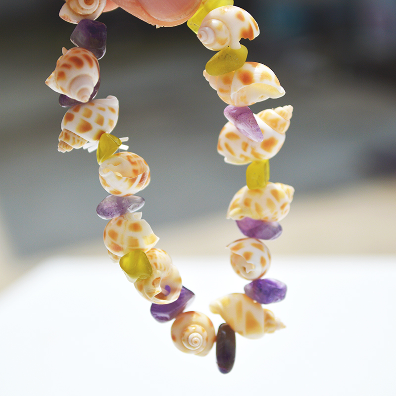 Conchas naturales pulsera caracoles collar diy joyas de chicas hechas a mano puestos de mercado nocturno regalos características pulseras