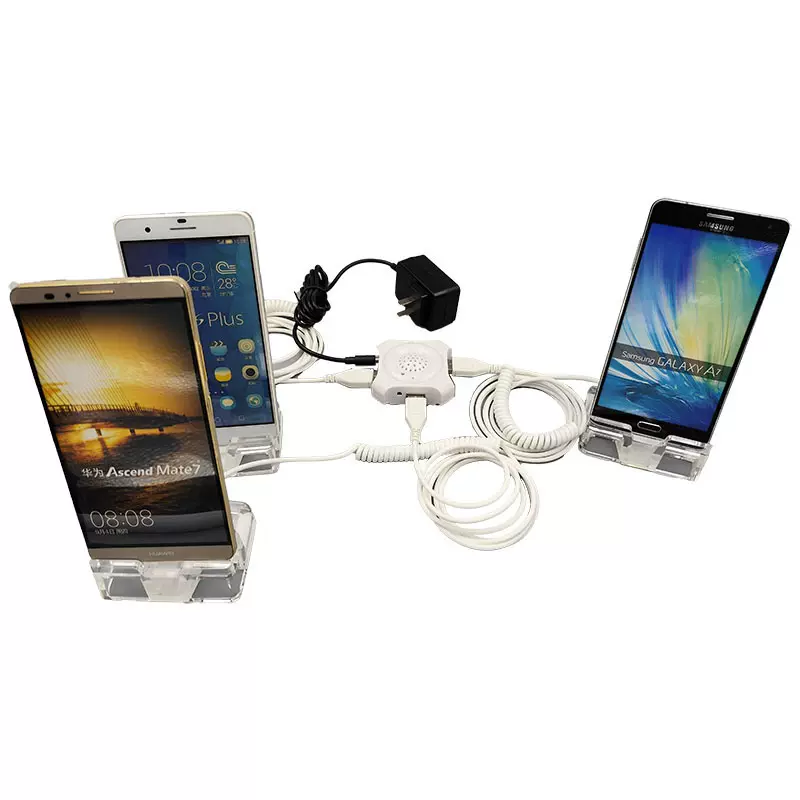 适合手机体验台防盗展示架华为vivo苹果oppo拖三报警器遥控报警