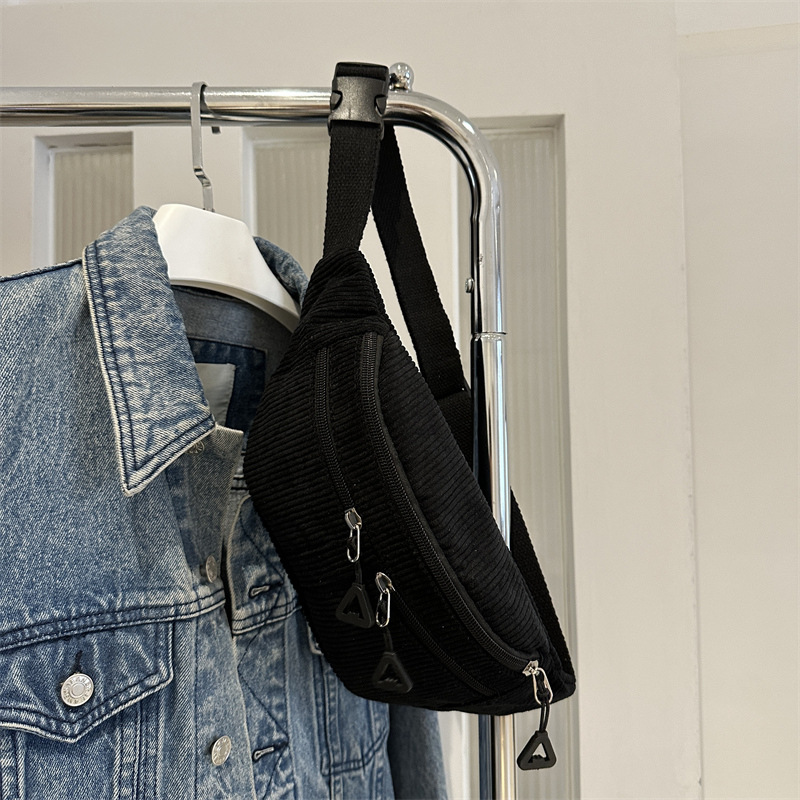 Bolso de velcro de cordillera para mujeres 2024 otoño nuevo bolso de pecho simple de gran capacidad de hombro casual bolso de cintura