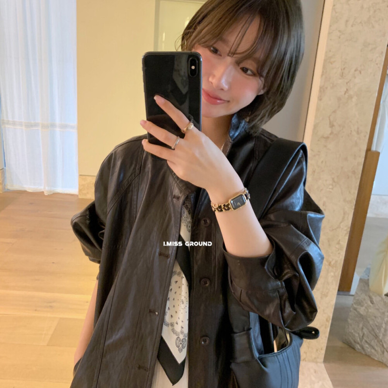 I MISS韩标2025秋季新款高级感立领复古皮衣外套女气质显瘦夹克|undefined