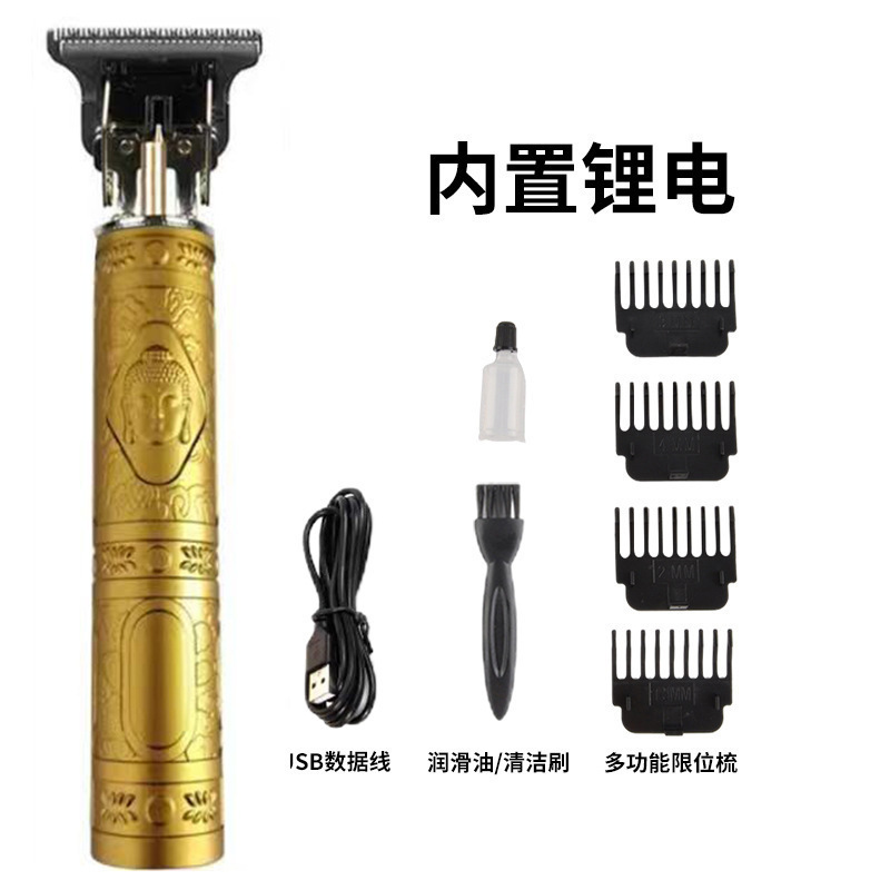 Cortadora de pelo eléctrica T9 transfronteriza cabeza de aceite empuje cortadora eléctrica talla marca cortadora eléctrica maquinilla de afeitar de plástico