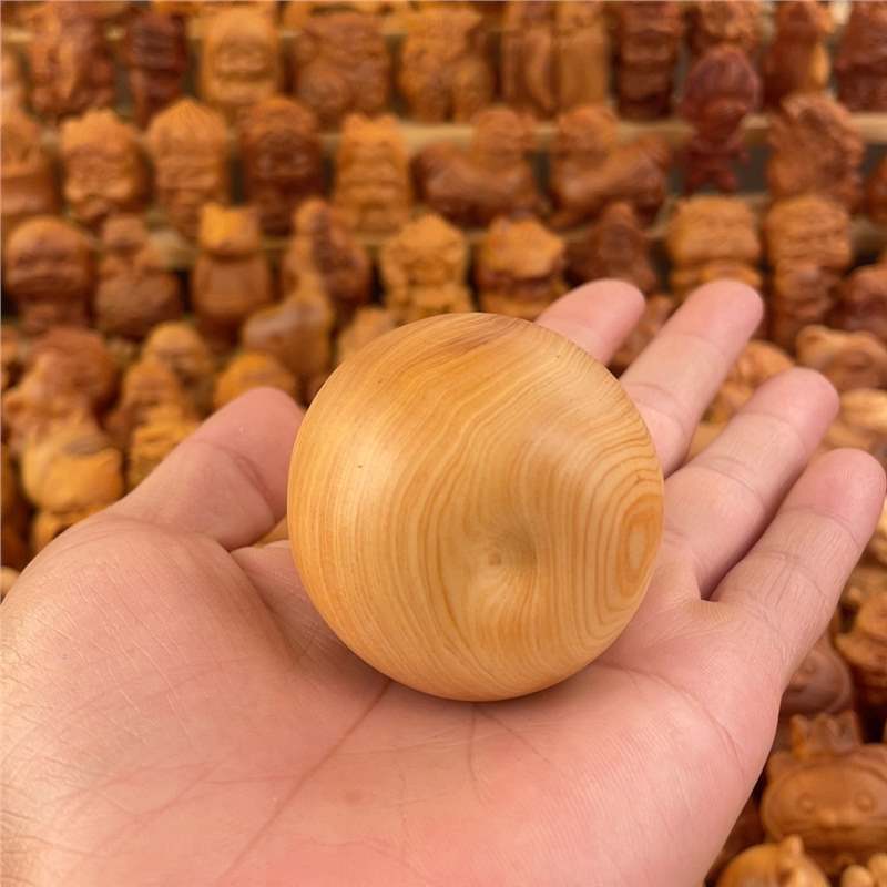 天然シダーウッド彫刻アップルハンドピース、フルーツギフト、ホームリビングルームの装飾、デスクトップ装飾品|undefined