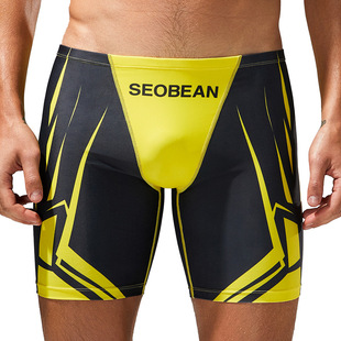 SEOBEAN Xibin new swimming trunks men's low waist long flat angle swimming trunks hot spring pants men's swimsuit swimming trunks wholesale