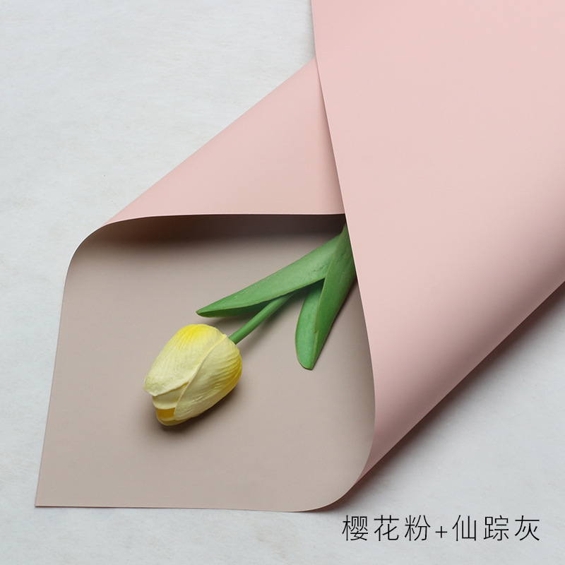 Venta directa de fábrica de papel de embalaje de flores impermeable bicolor Ouya papel ramo floristería floristería material de embalaje floral al por mayor