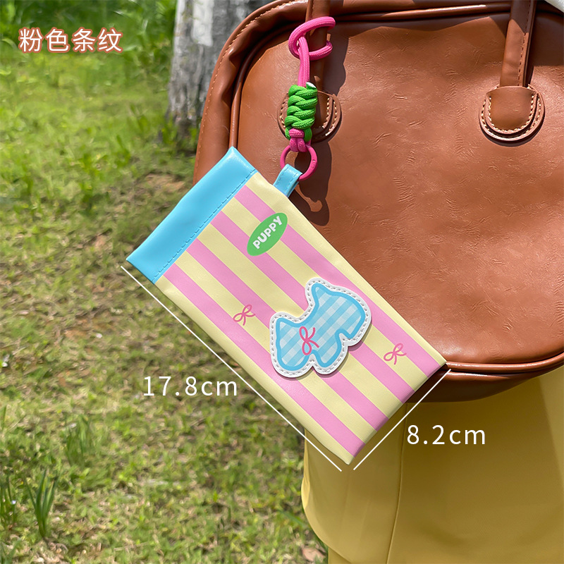 Dibujos animados lindo dopamina cuello colgante bolsa de gafas gafas de sol portátiles para mujer gafas de miopía bolsa colgante de gafas