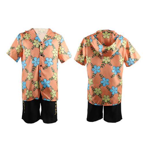 Pirate King cosplay new anime episode egg head Sanji cosplay ACG future island summer casual beachwear