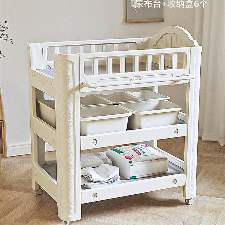 Mesa de pañales para bebés Babyviva Mesa de cuidado para tocar para bebés Cambio de pañales Cuna de baño para recién nacidos extraíble