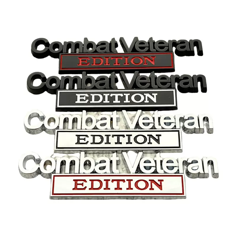 跨境汽车改装标Combat Veteran金属车贴 EDITION车身贴车尾标