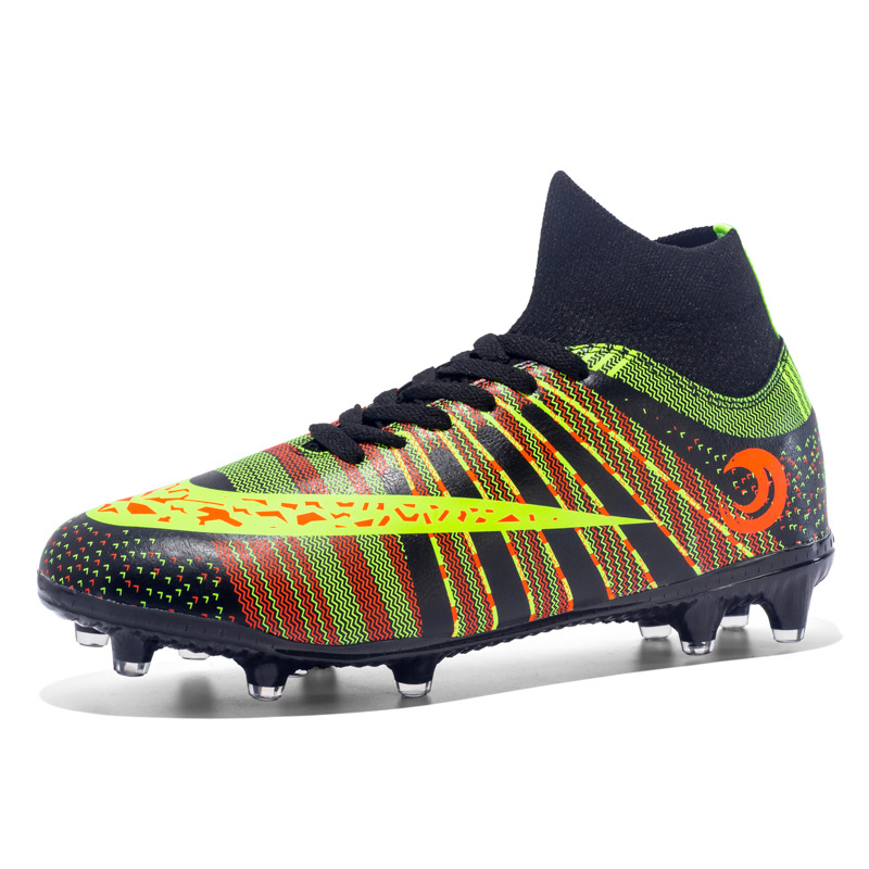 2023 nuevos zapatos de fútbol para hombres con clavos de lazos TF zapatos de entrenamiento de clavos largos zapatos de fútbol para adultos resistentes al desgaste