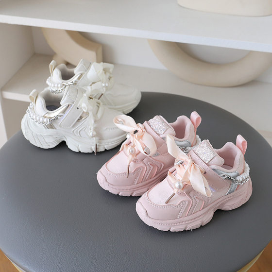 Girls' sneaker 2024 Spring and Autumn New Soft Sole Children's Casual Shoes Children's Fashion Breathable Torre Shoes Non-slip