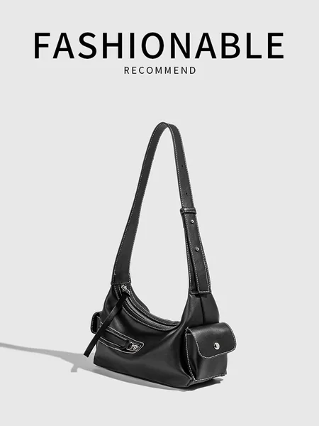 2026 New Model Women's Bag with Niche Design, Cool and Stylish Biker Underarm Bag, Single-Shoulder Retro Texture Handbag