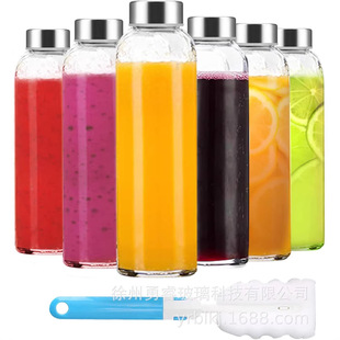 �羳18oz����ˮ�����P��w͸����֭ƿ���ե֭�����̲豭��©���b